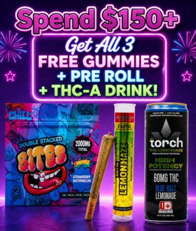 FREE Gummies + Dubzotics Pre-Roll + THC-A Drink — July 4th Ultimate Bundle (Spend $150+)