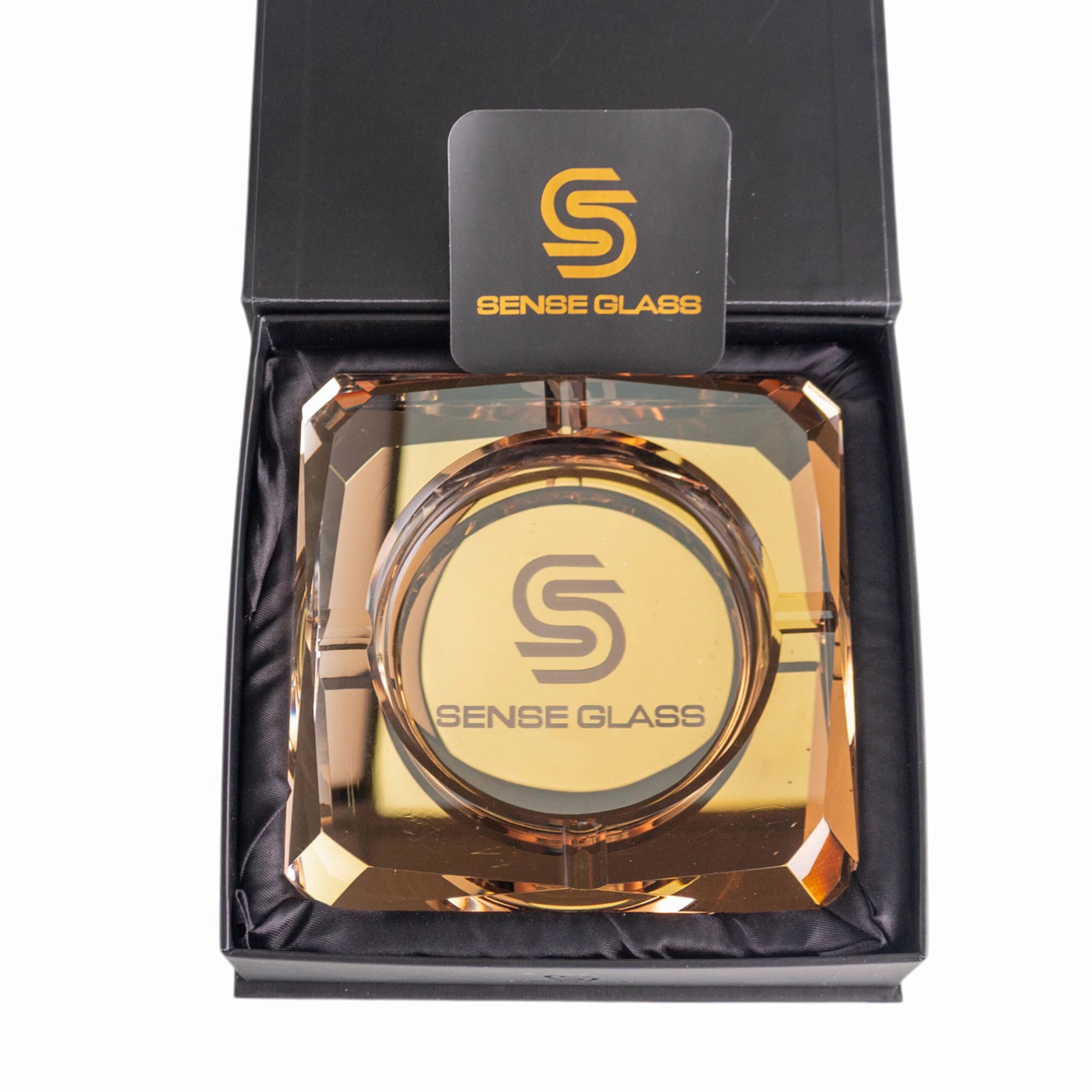 SENSE GLASS Crystal Square Glass Ashtray - Image 2