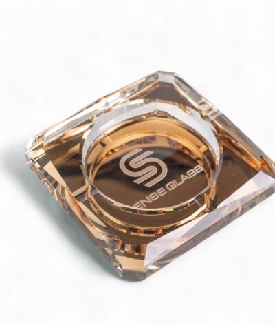 SENSE GLASS Crystal Square Glass Ashtray