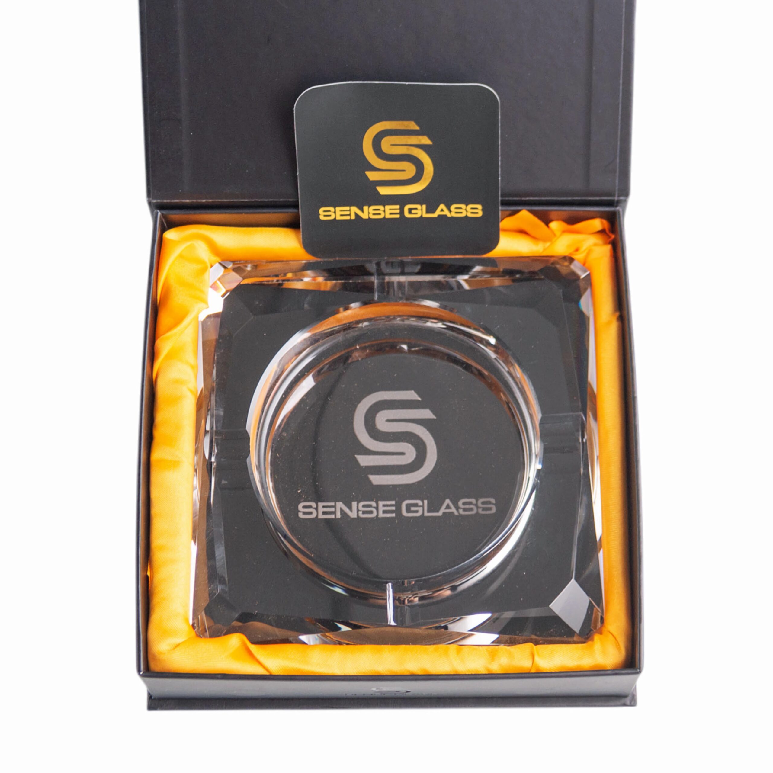 SENSE GLASS Crystal Square Glass Ashtray - Image 3