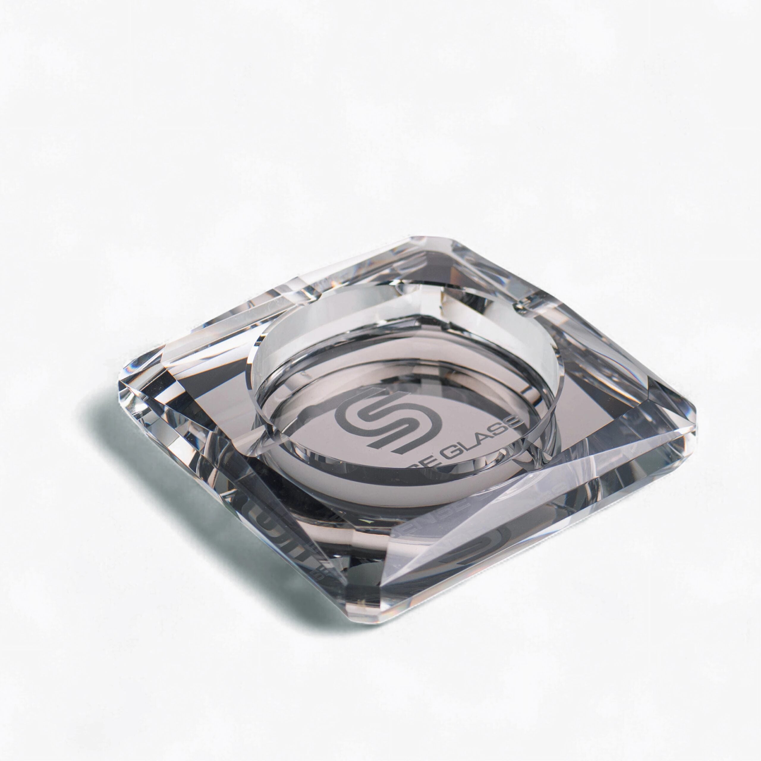SENSE GLASS Crystal Square Glass Ashtray - Image 4